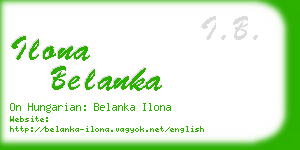 ilona belanka business card